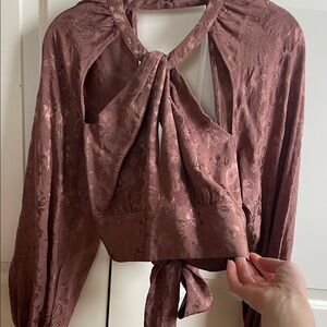 Astr Mauve Textured Women's Blouse